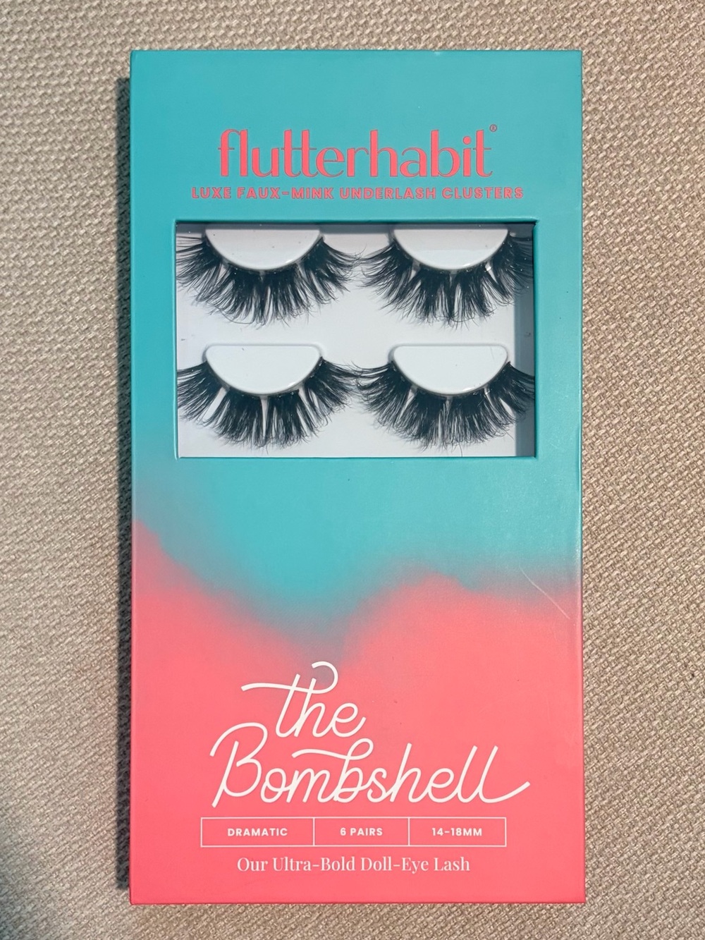 Flutterhabit The Bombshell Luxe Faux-Mink Underlash Clusters - Black